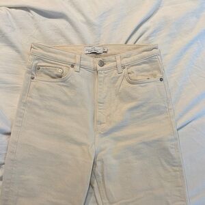 & Other Stories Cream Straight Leg Jeans